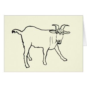 Dessin drôle de chèvre, illustration fantaisiste d