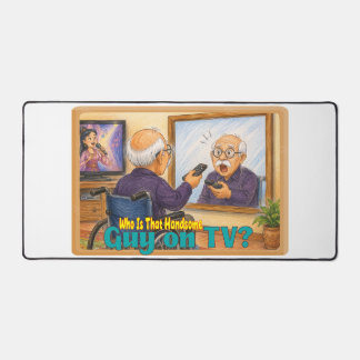 Dessin drôle de grand-père confondant le miroir av