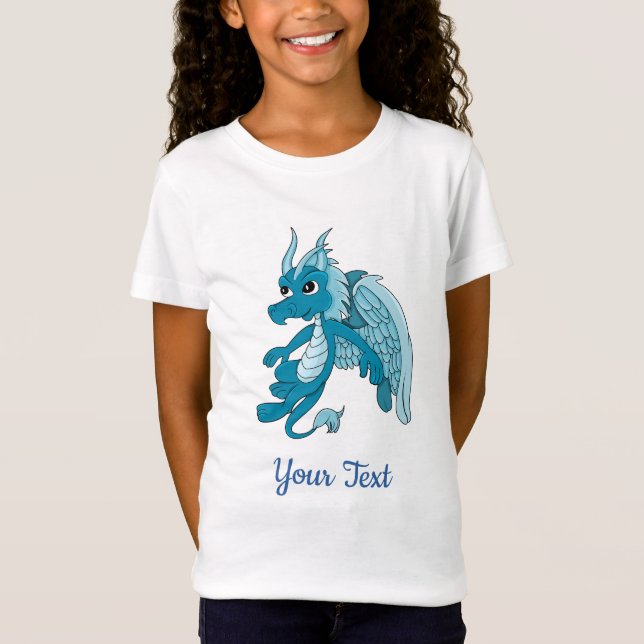 Dessin du dragon bleu T-Shirt (Devant)