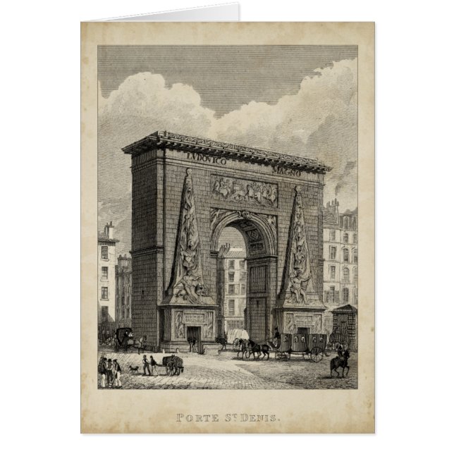 Dessin du monument de la Porte Saint-Denis (Devant)