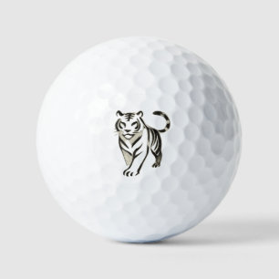 Dessin du tigre de marche - Design de balle de gol