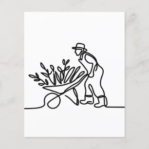 dessin d'un agriculteur ou d'un jardinier
