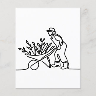 dessin d'un agriculteur ou d'un jardinier