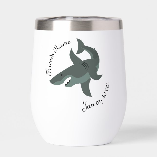 Dessin d'un grand requin effrayant (Arrière)