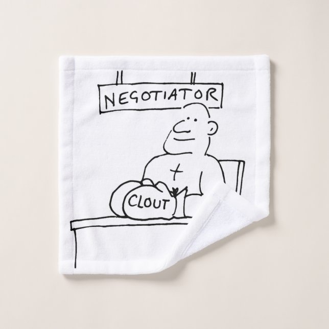 Dessin d'un négociateur avec influence (Gant de toilette)