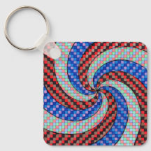 Dessin en spirale de porte-clés unique 