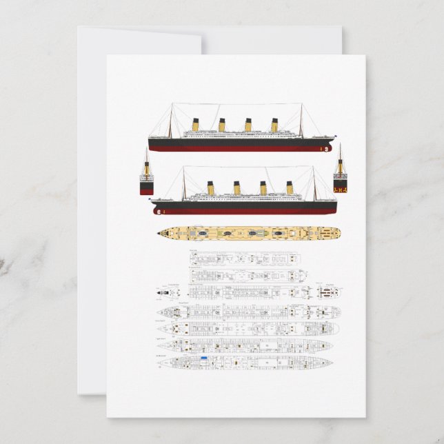 Dessin et diagramme en Titanic RMS (Devant)