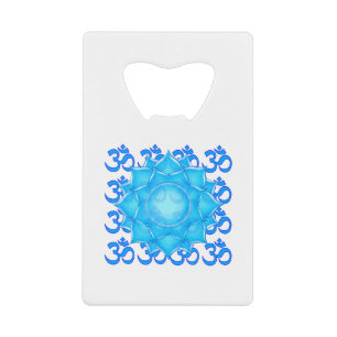 Dessin Fleur Lotus De Verre Bleu Avec Motif Om