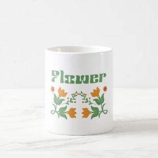 dessin floral de mug « Fleur »