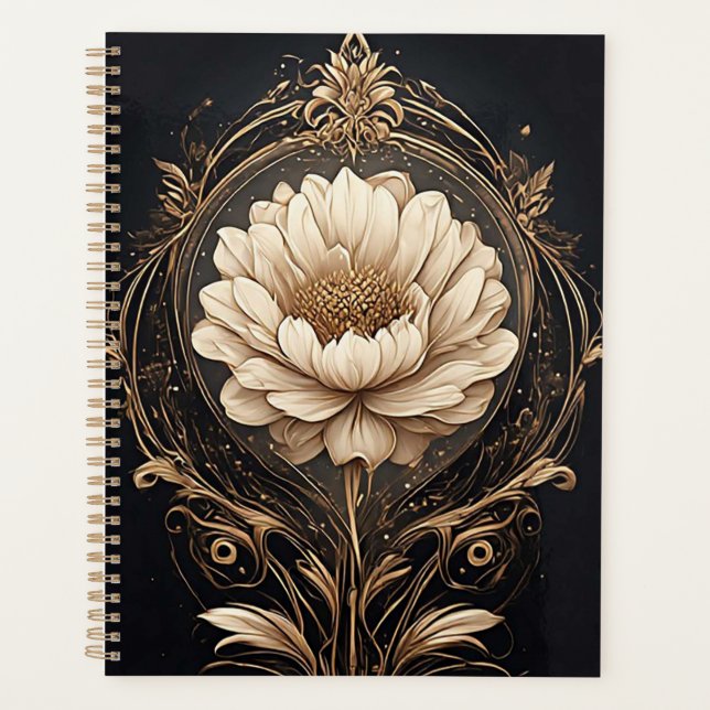 Dessin floral élégant avec motifs ornés (Devant)