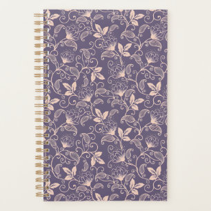 Dessin floral vintage avec vignes tourbillonnantes