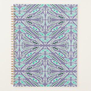 Dessin funky floral géométrique
