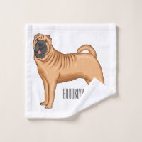 dessin humoristique chinois de chien Shar-Pei