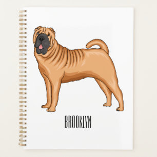 dessin humoristique chinois de chien Shar-Pei