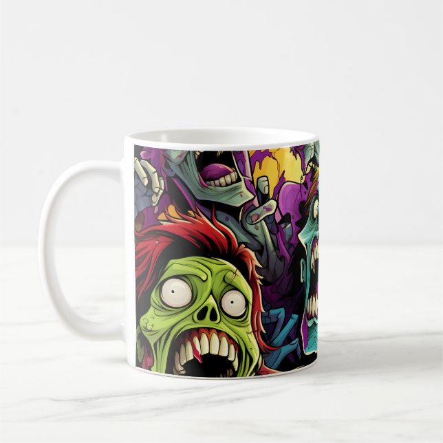 Dessin humoristique Zombies MUG (Gauche)
