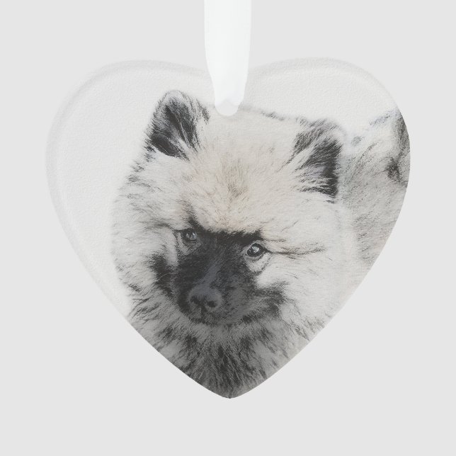 Dessin Keeshond Chiot - Joli dessin original Chien (devant)