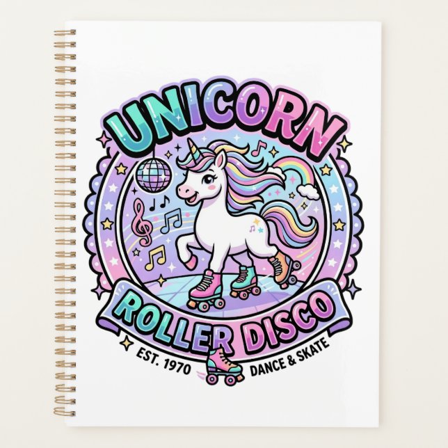 Dessin licorne roller disco POD prêt pour le march (Devant)