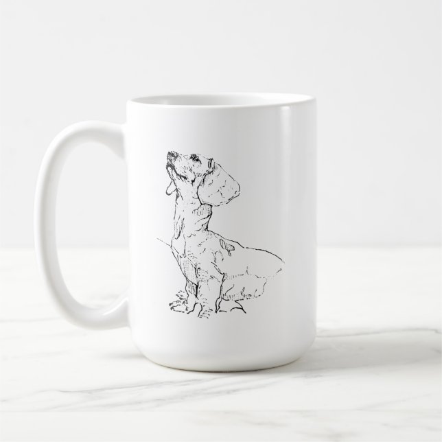 Dessin Mignon de Teckel, Tasse à Café pour Maman d (Gauche)