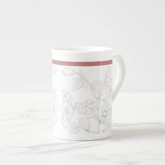 Dessin Mughal sur un mug en porcelaine fine (Devant droit)