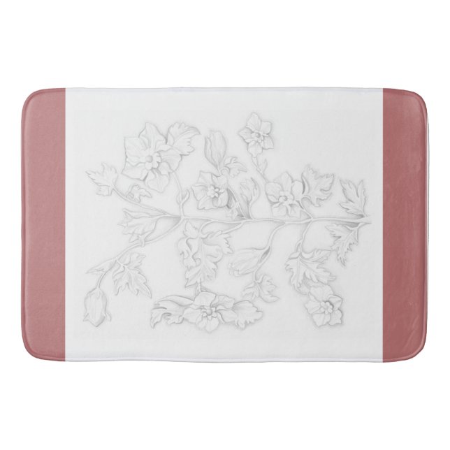 Dessin Mughal sur un Tapis de Bain (Devant)