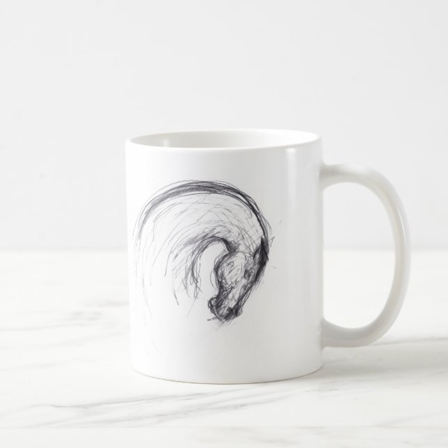 Dessin original 2 Cheval Année Zodiac Mug (Droite)