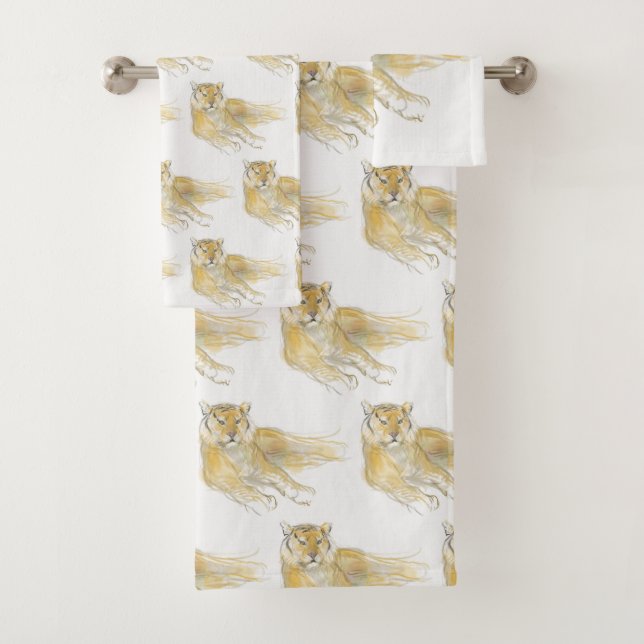 Dessin original 2 Tigre chinois Année Anniversaire (En situation)