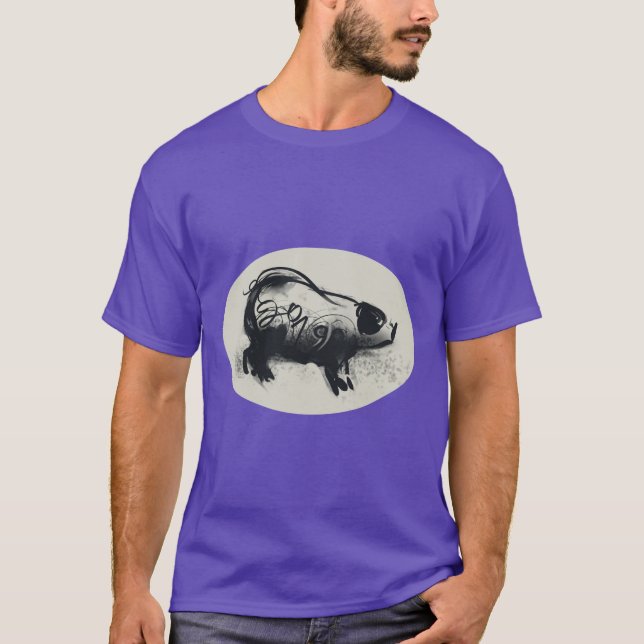 Dessin original de porc avec T-shirt Homme 2019 (Devant)