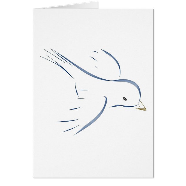 Dessin original volant d'oiseau bleu (Devant)