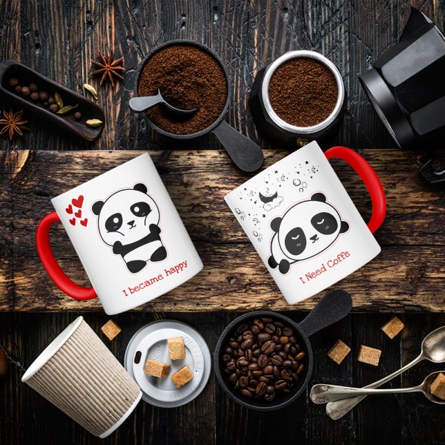 Dessin personnalisé mignon Panda Coffee Mug (Custom cartoon cute Panda Coffee Mug
)