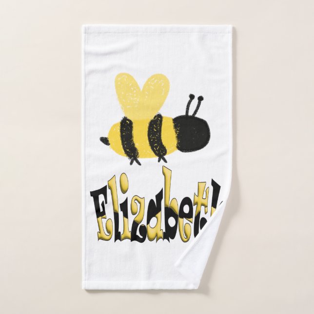 Dessin personnalisé unique Bumblebee Doodle (Serviette à main)