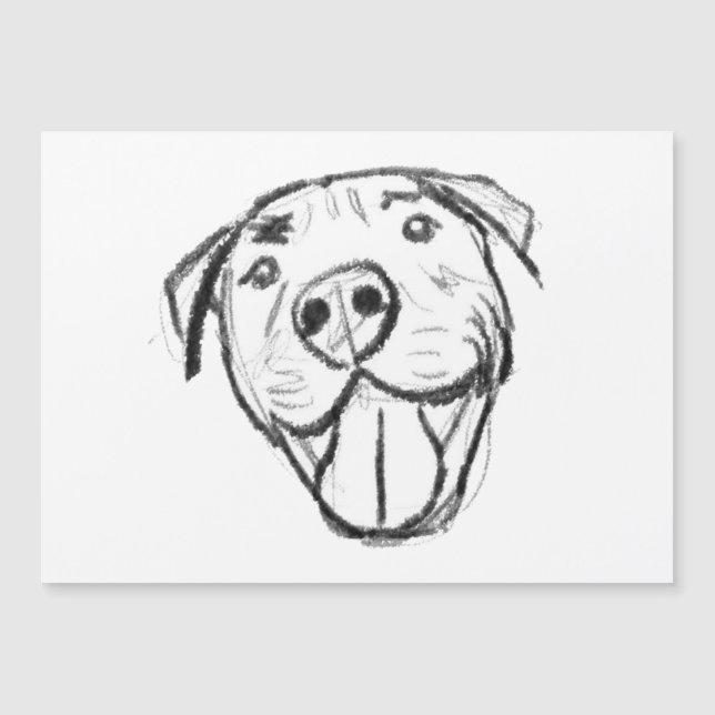 dessin pitbull simple amoureux des chiens noir bla (Devant)