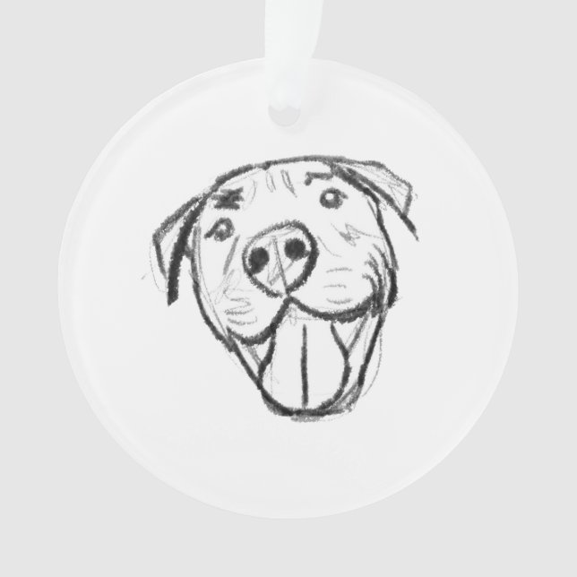 dessin pitbull simple amoureux des chiens noir bla (devant)