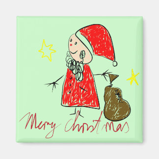 Dessin pour enfants de Père Noël Magnet pour cadea