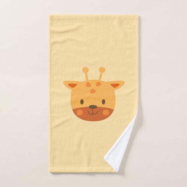 Dessin pour l'anniversaire des enfants de girafe (Serviette à main)