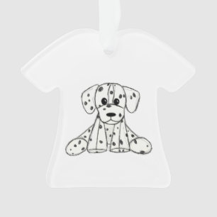 Dessin simple de contour de chien en peluche dalma