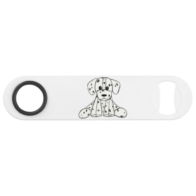 Dessin simple de contour de chien en peluche dalma (Devant (Horizontal))