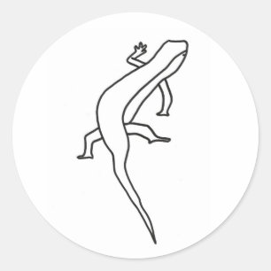 Dessin simple d'un lézard, autocollants