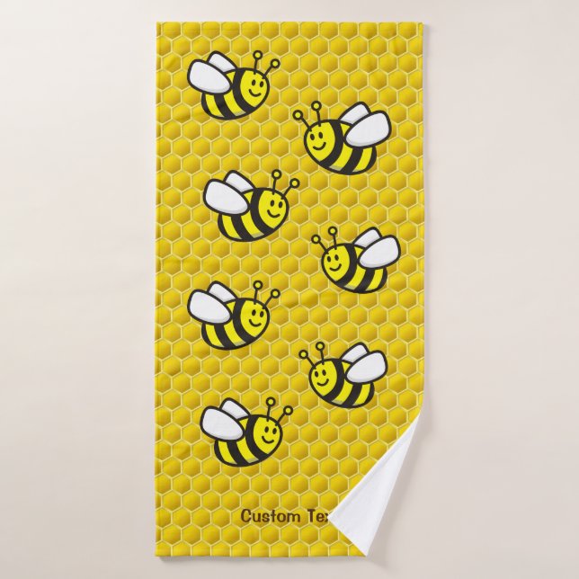 Dessin sur les abeilles (Serviette de bain)