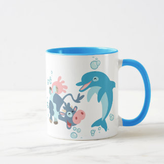 Dessin sur mer et mug dauphin