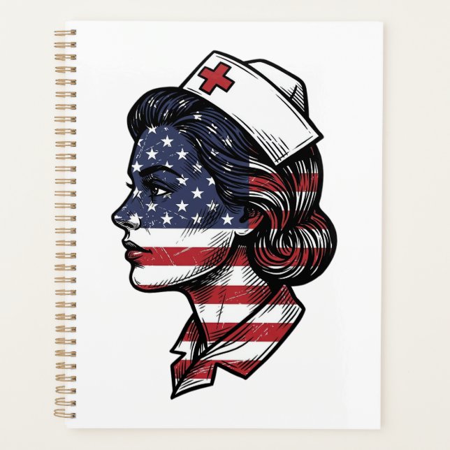 Dessin vectoriel de profil d'infirmière avec drape (Devant)