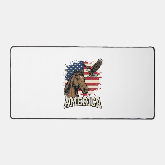 Dessin vectoriel patriotique de l'aigle de cheval  (Recto)