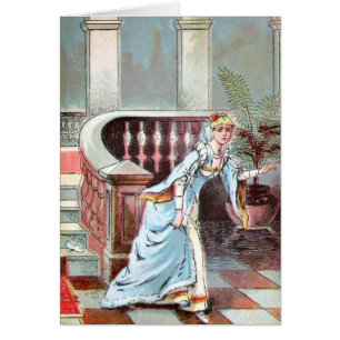 Dessin vintage : Cendrillon et la pantoufle en