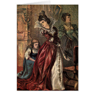 Dessin vintage : Cendrillon et les soeurs