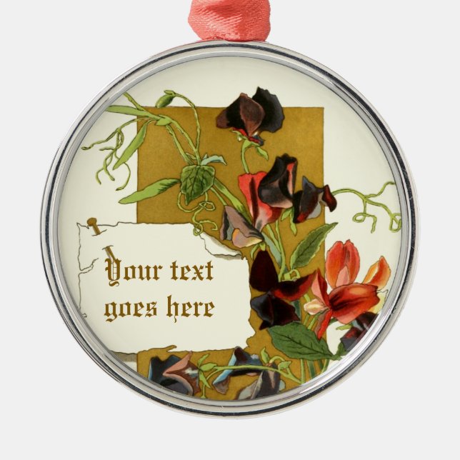 Dessin vintage ornement de pois doux rouge (Devant)