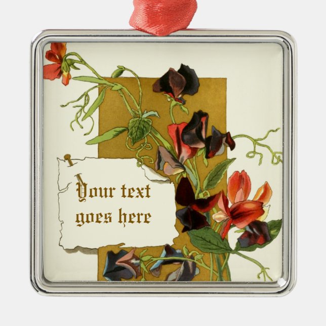 Dessin vintage ornement de pois doux rouge (Devant)