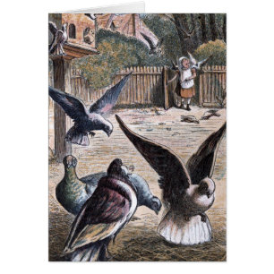 Dessin vintage : Transporteur Pidgeons