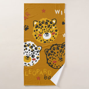 Dessin Visage De Chat Léopard. Little Funny Cheeta