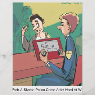 Dessinateur de scènes de crime de la police humori