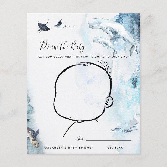 Dessinez le bébé | Jeu Baby shower (Devant)