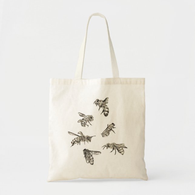 Dessins d'abeilles simples // Sac fourre-tout (Devant)